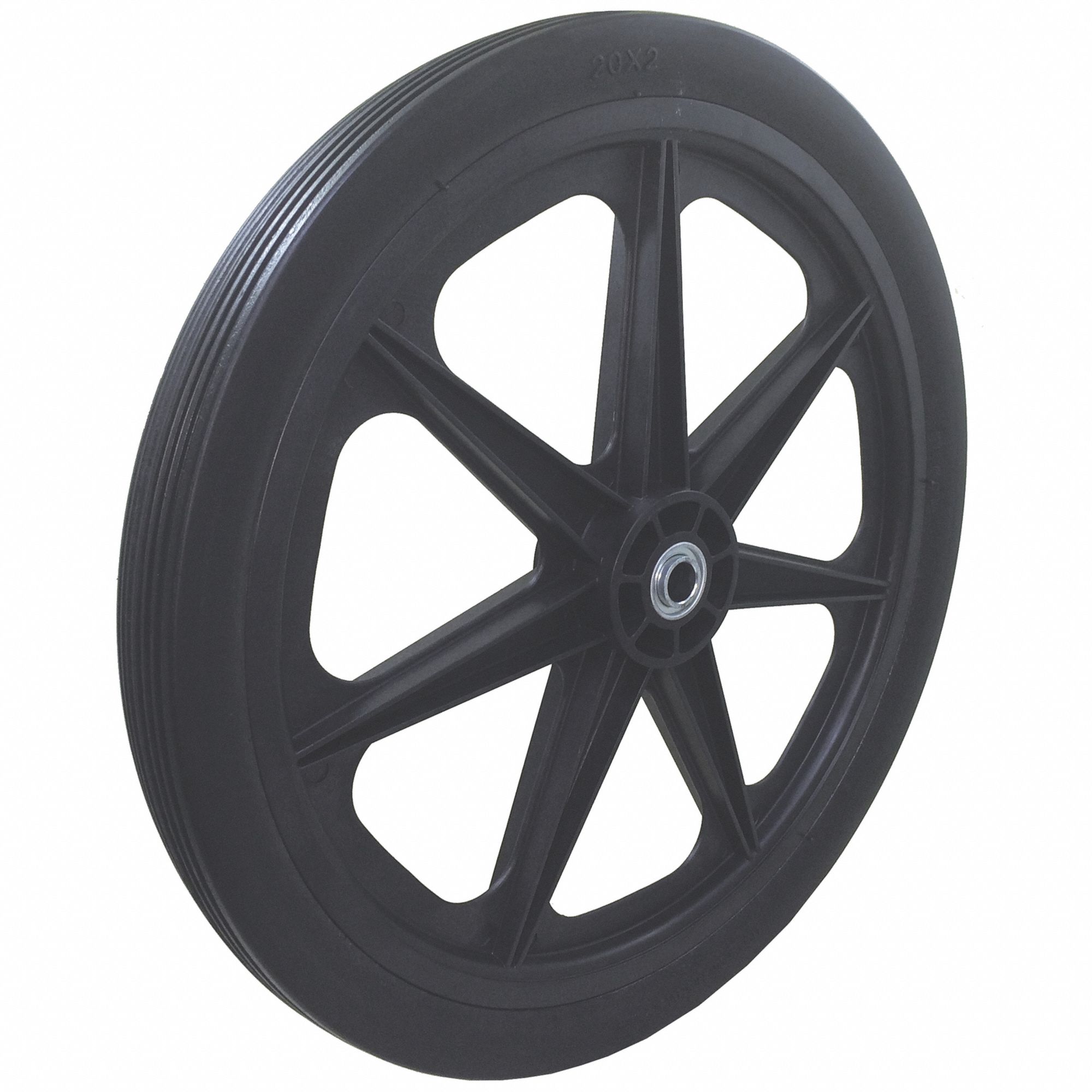 MARASTAR Flat-Free Polyurethane Foam Wheel: 19 1/2 in Wheel Dia., 2 1/2 ...