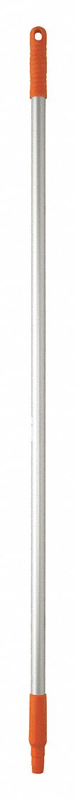 COLOUR CODED HANDLE, THREADED, EUROPEAN, ALUMINUM, 50 IN L, 1 IN DIAMETER, ORANGE, FIXED HANDLE