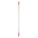 COLOUR CODED HANDLE, THREADED, EUROPEAN, ALUMINUM, 50 IN L, 1 IN DIAMETER, ORANGE, FIXED HANDLE