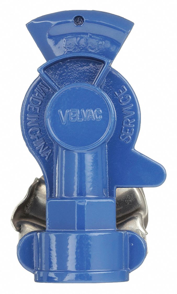 Gladhand: 1/2 in Port Size, Aluminum, 90°, 1/2"-14 Thread Size, 120 psi Max. Working Pressure @ 70 F