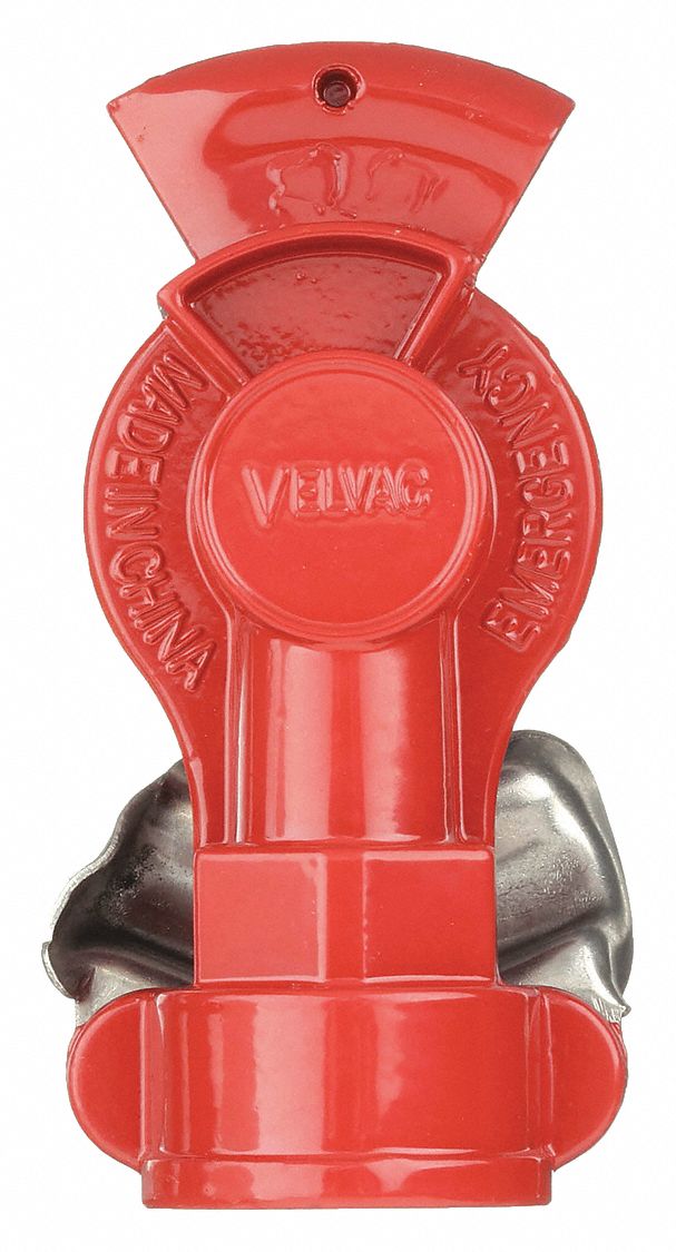 Gladhand: 1/2 in Port Size, Aluminum, 90°, 1/2"-14 Thread Size, 120 psi Max. Working Pressure @ 70 F