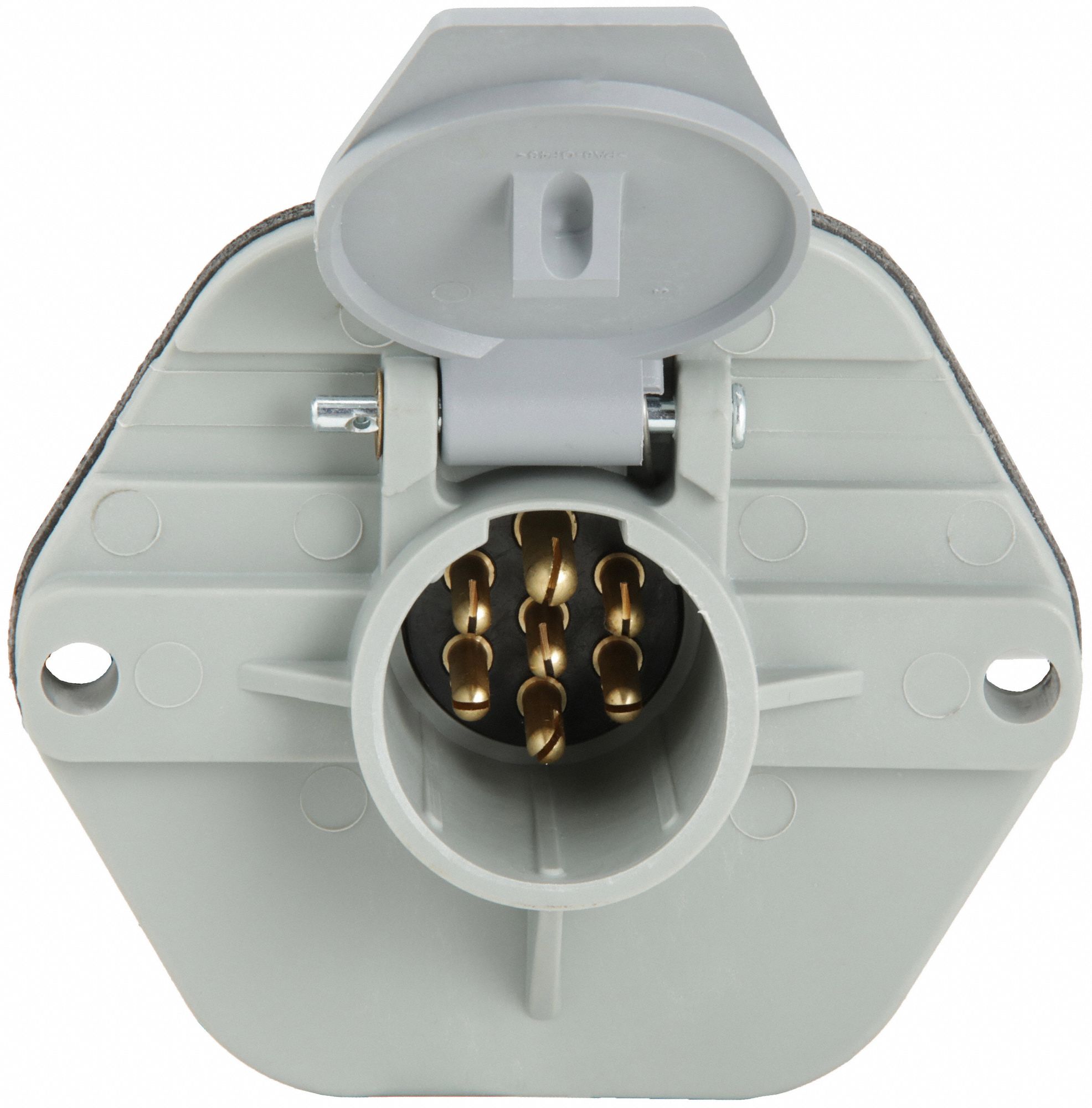 VELVAC Socket 7Way, No. 8 Ring Terminals, 30 A Circuit Breaker/AdhesiveBacked Mounting Gasket
