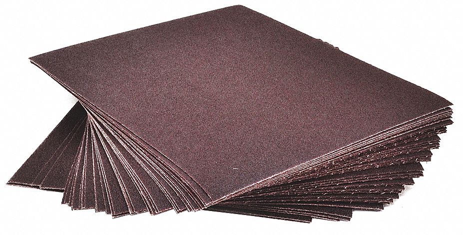 ARC ABRASIVES Fine Aluminum Oxide Sandpaper Sheet, 100 Grit, 11" L X 9 ...