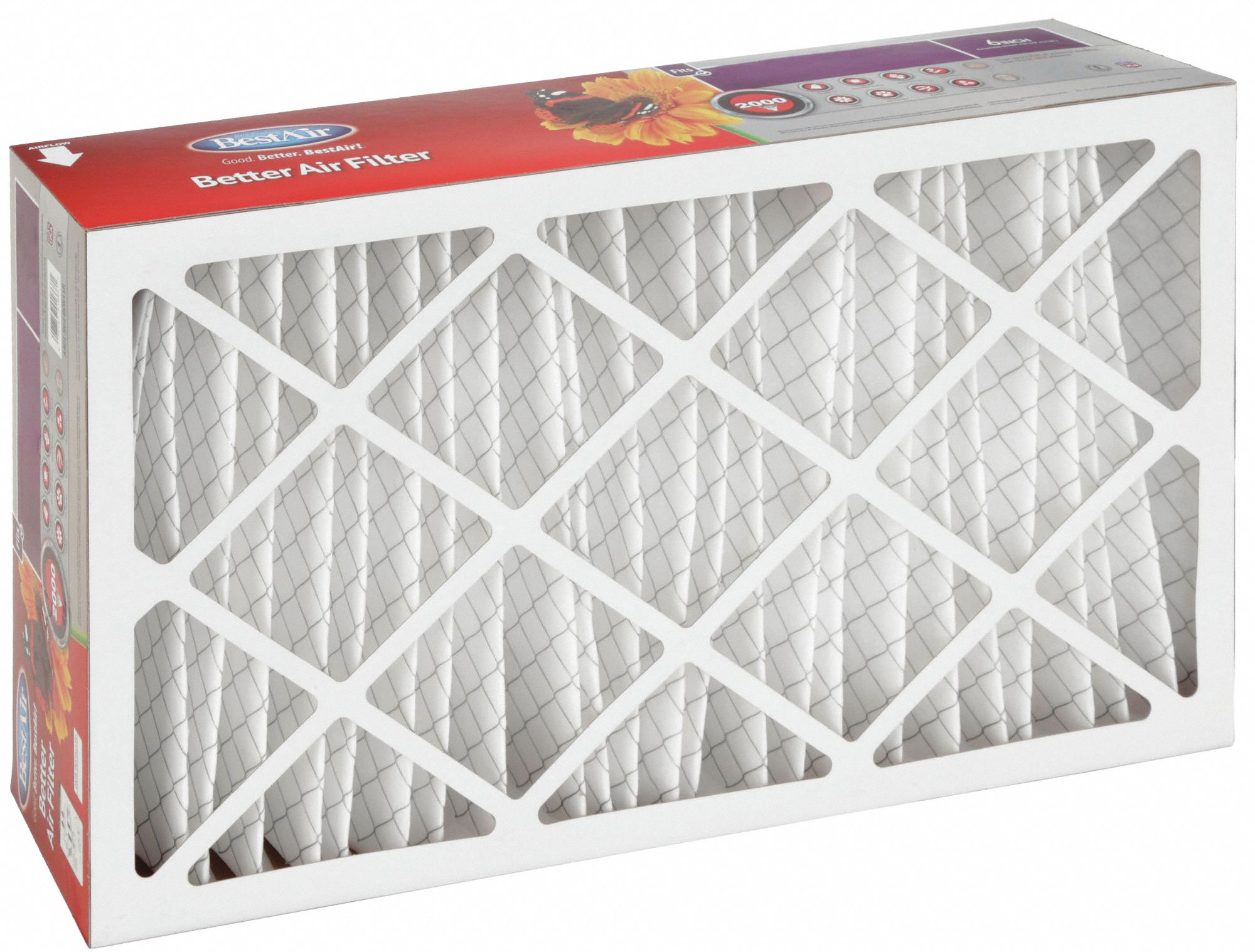 BESTAIR PRO, Pleated, MERV 11, Furnace Air Cleaner Filter 35NZ40A401