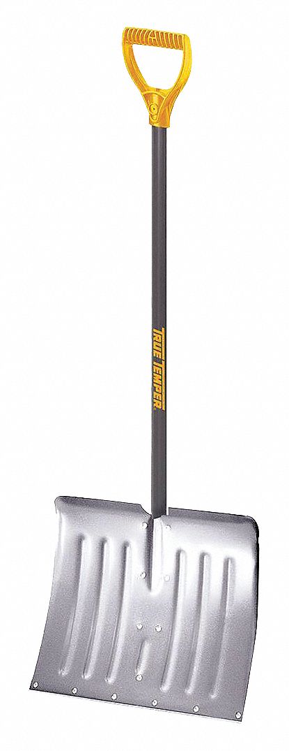 TRUE TEMPER, 18 in Blade Wd, Steel, Snow Shovel 35NZ65|1638300 Grainger