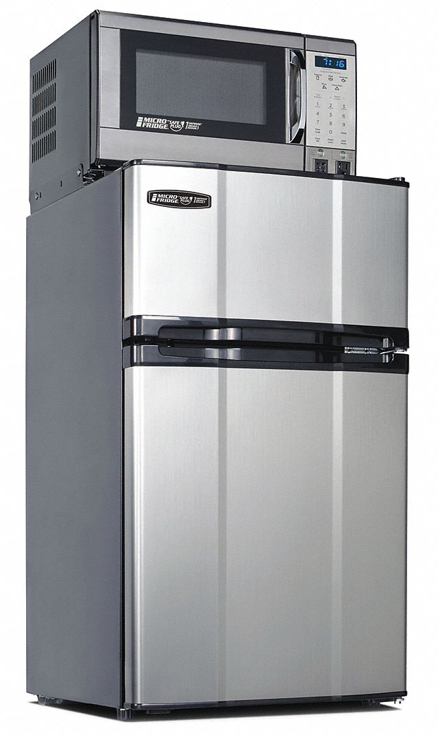 Refrigerator, Freezer and Microwave: 2.2 cu ft Refrigerator Capacity, 44 in Overall Ht