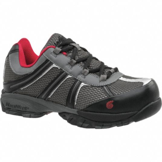 NAUTILUS SAFETY FOOTWEAR Athletic Shoe, 13, Medium, Men's, Gray/Red ...