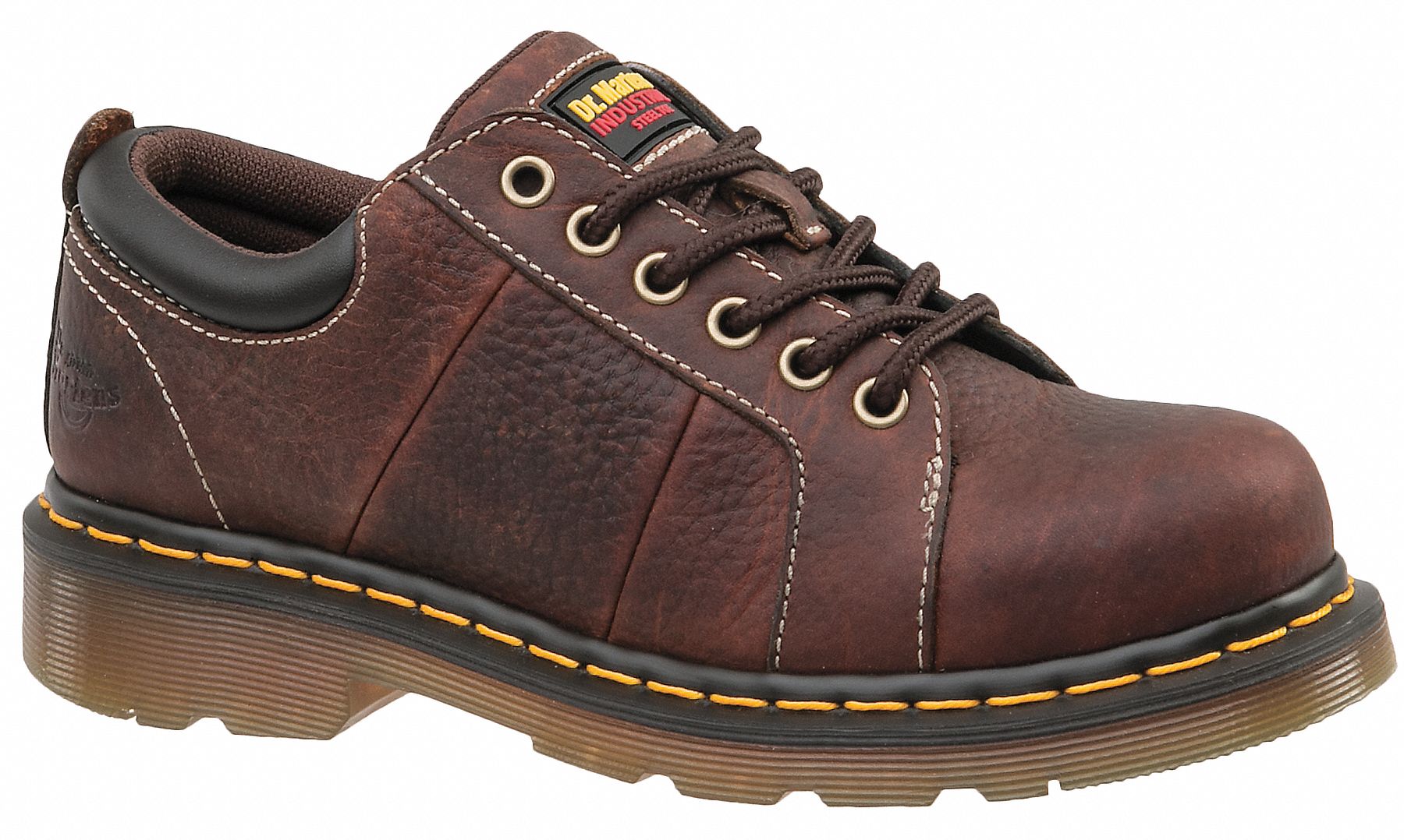 DR. MARTENS 3"H Women's Work Boots, Steel Toe Type, Leather Upper