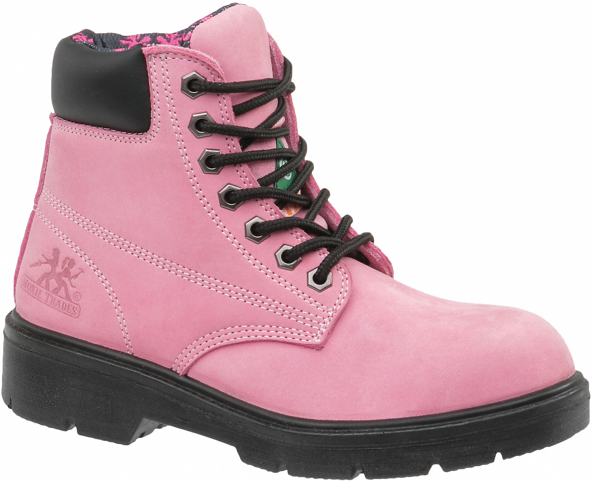 steel toe pink boots