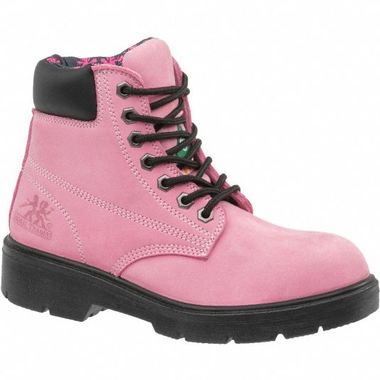 MOXIE TRADES 6 in Work Boot, 8, D, Women's, Pink, Steel Toe Type, 1 PR ...