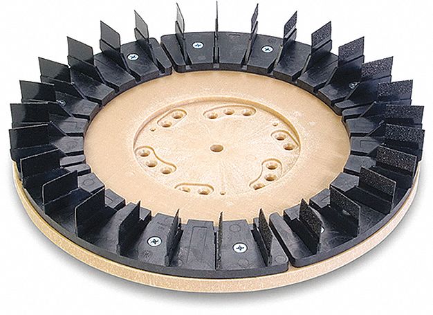 Abrasive Pad: 12 in Dia, 100 Grit, 600 RPM Max Speed, Clockwise, 30, 000 sq ft Blade Life