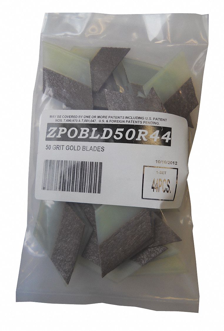 Polishing Replacement Kit: 2 in Dia, 50 Grit, 600 RPM Max Speed, Dry/Wet, Concrete, 44 PK