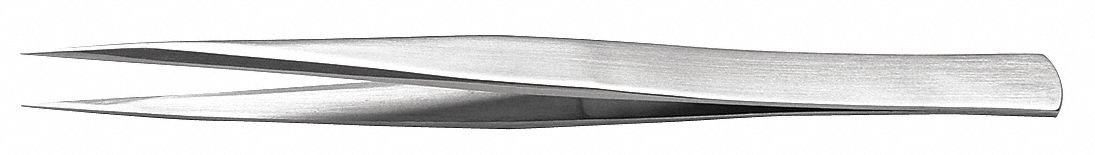 Tweezers: Boley, 5 in Lg, Good Corrosion Resist to Most Chemicals, Salts and Acids