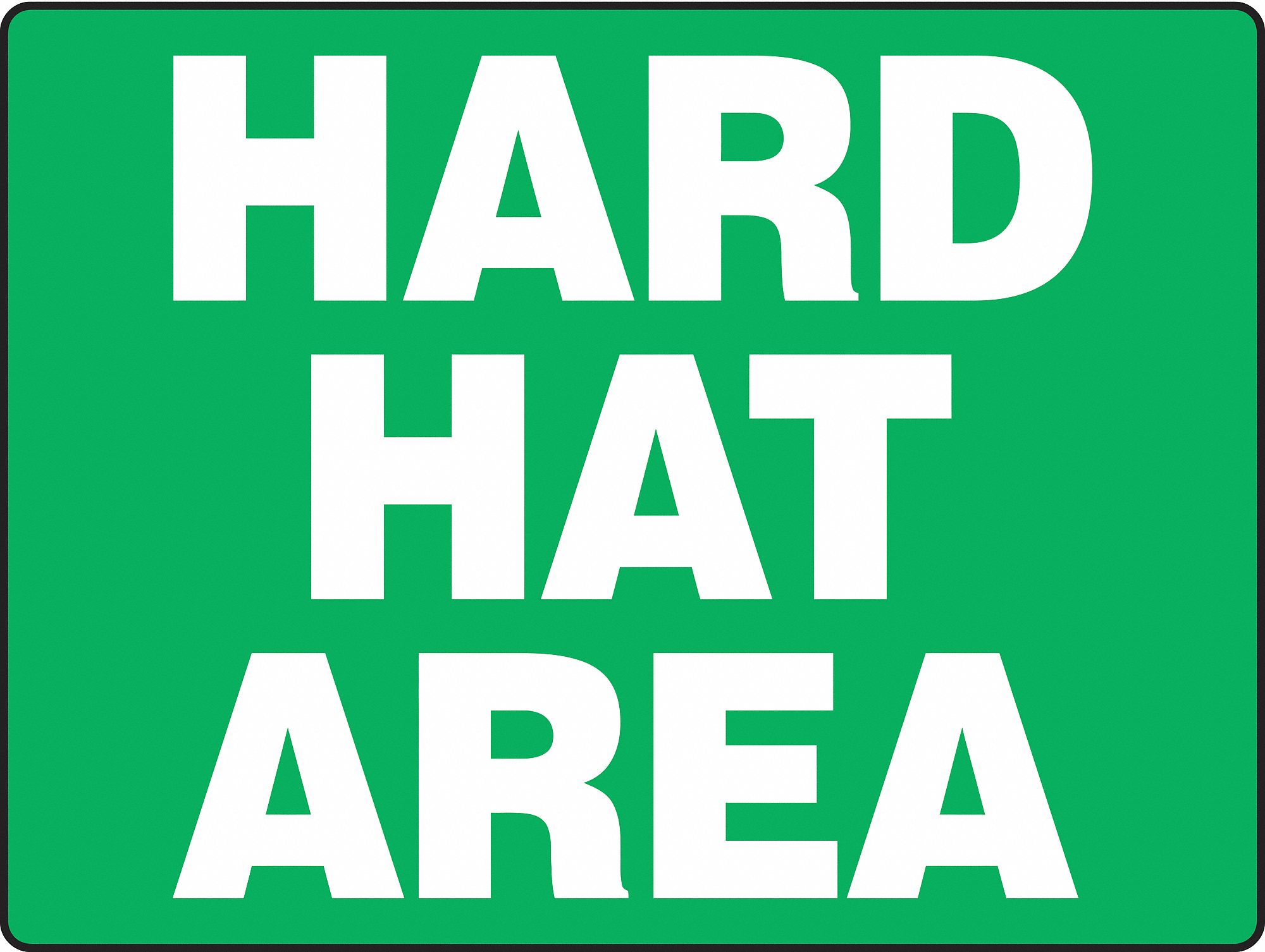 Danger Sign,Hard Hat Area,24 x 36 In