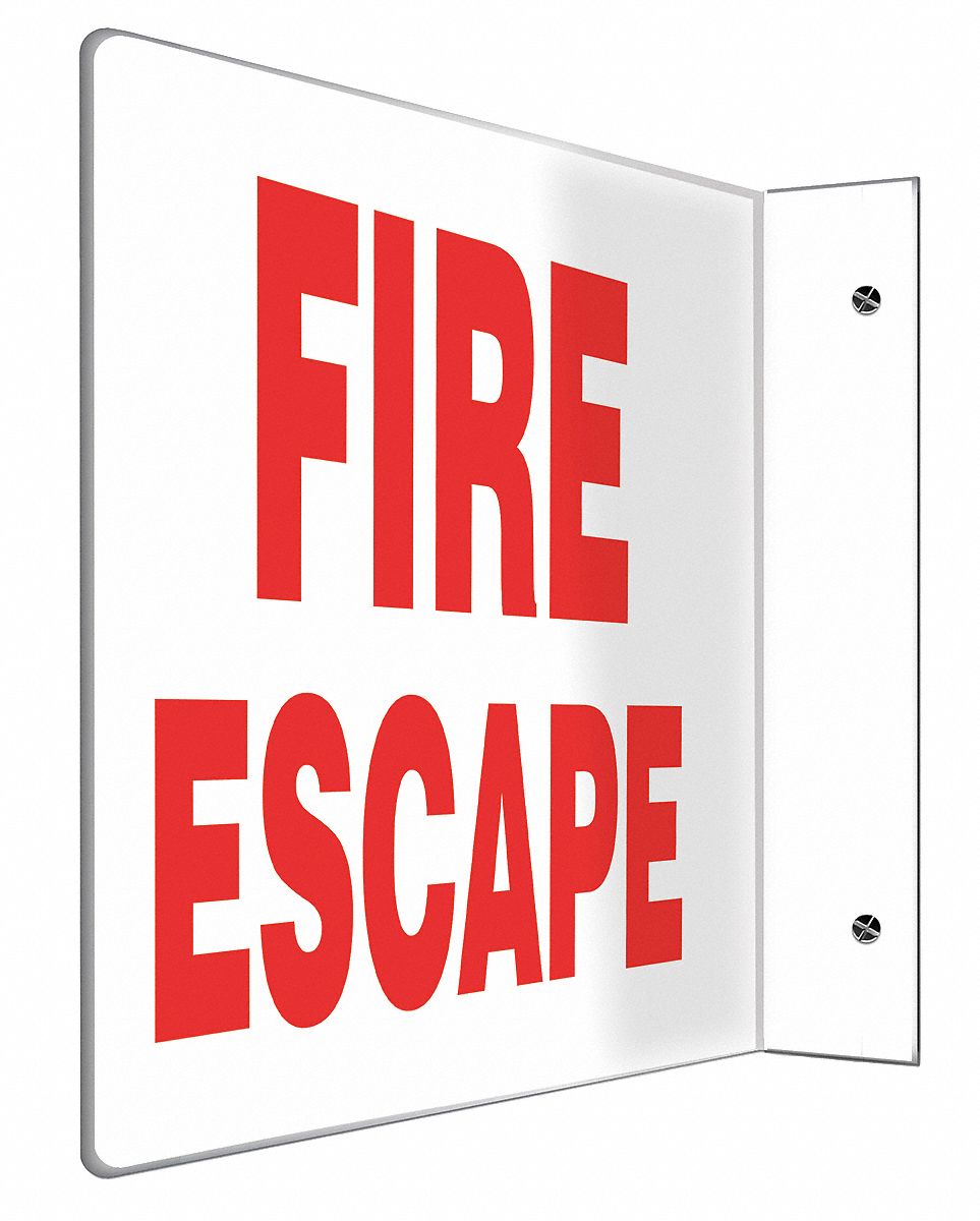 L-SHAPE PROJECTION SIGN, PLASTIC, 12 IN WIDTH, 8 IN HEIGHT, DOUBLE-SIDED