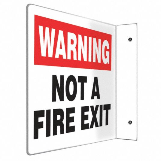 Plastic, L-Shape Projection Sign, 12