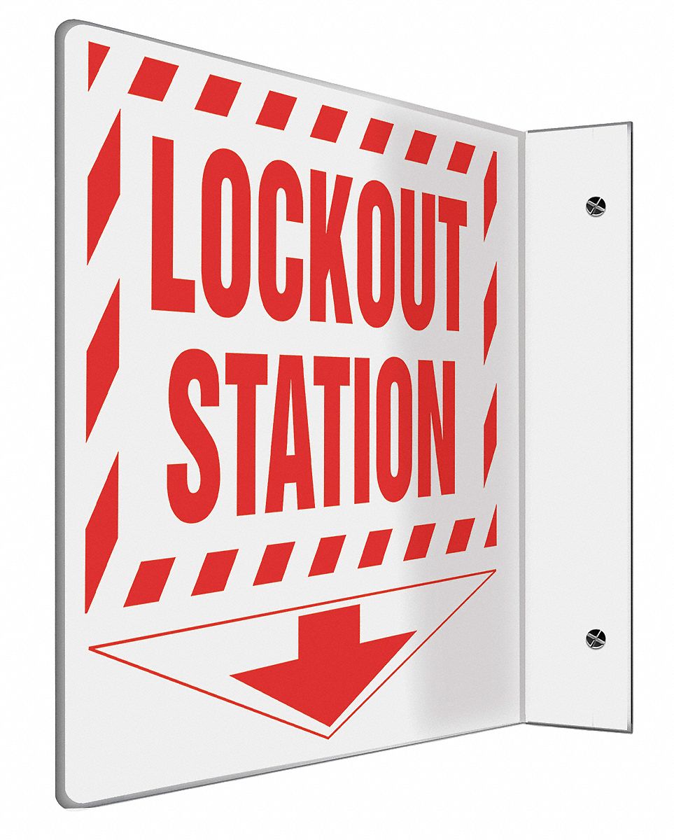 Sign,Lockout Station,8x12 In.