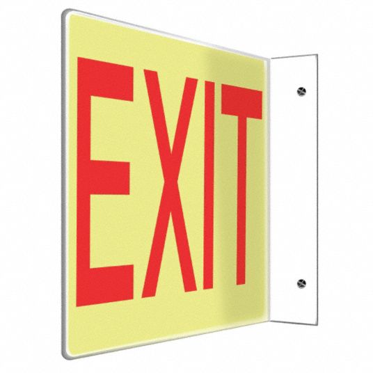 Plastic, L-Shape Projection Sign, 12