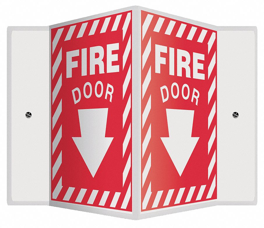 V-SHAPE PROJECTION SIGN, PLASTIC, 14 IN WIDTH, 12 IN HEIGHT, DOUBLE-SIDED