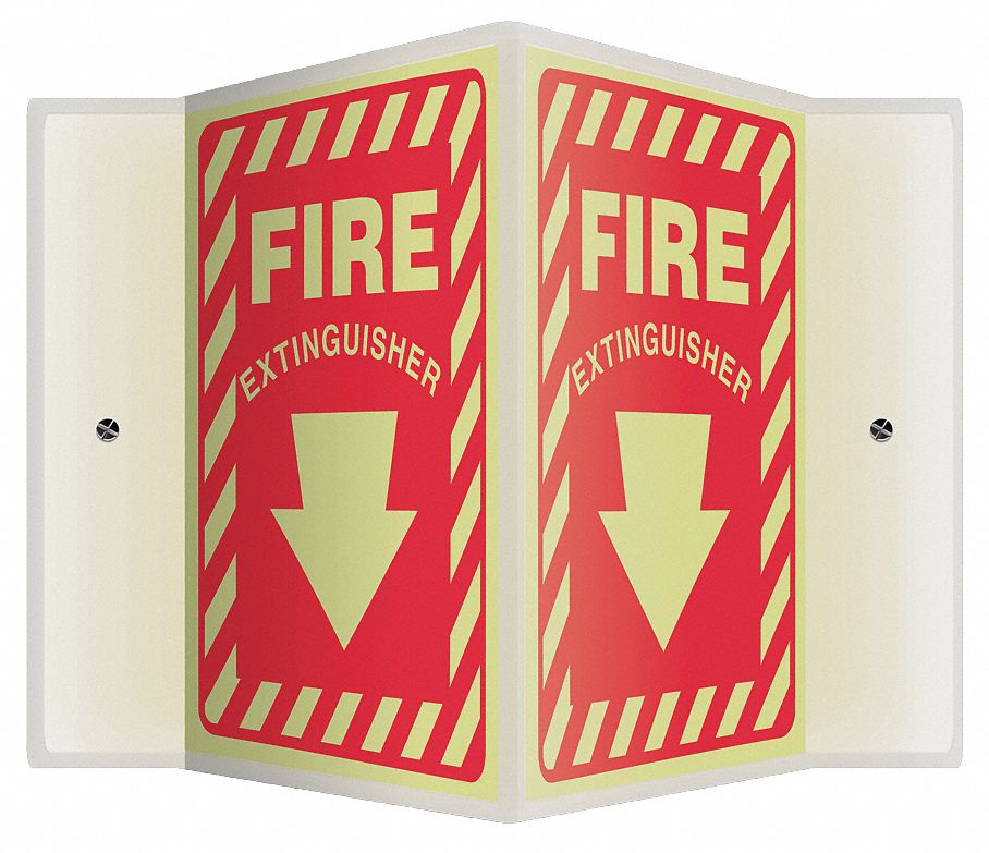 Sign,Fire Extinguisher,12x14 In.