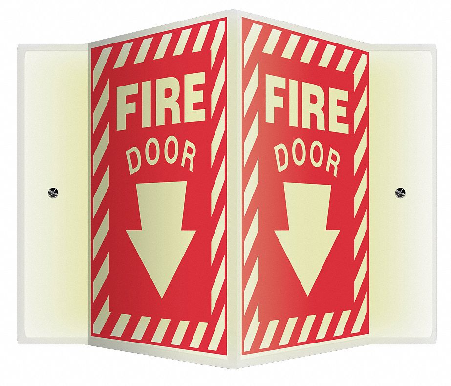 V-SHAPE PROJECTION SIGN, PLASTIC, 14 IN WIDTH, 12 IN HEIGHT, DOUBLE-SIDED