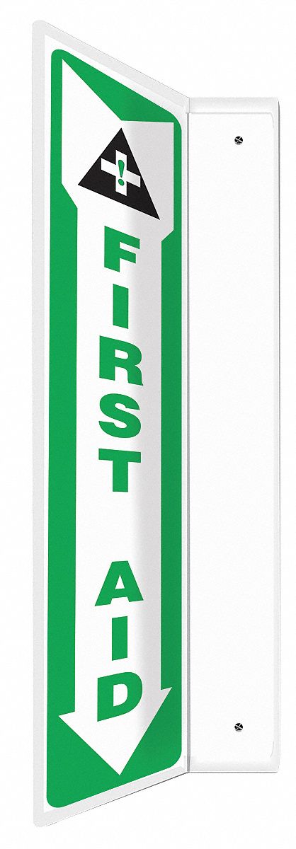 Sign,First Aid,18x4 In.