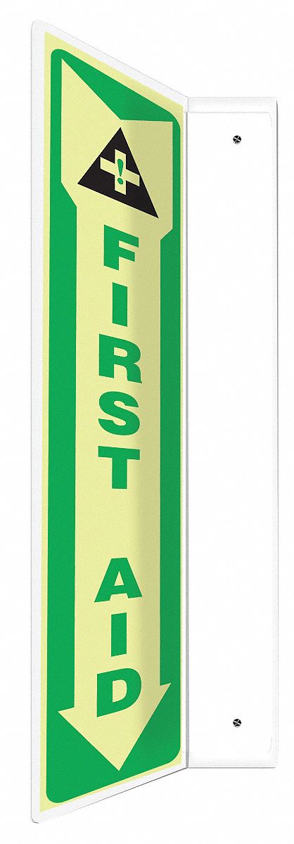 Sign,First Aid,18x4 In.