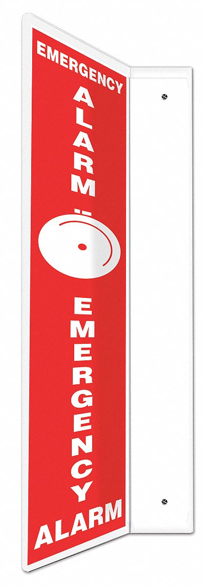 FIRE EQUIPMENT SIGN, NO HEADER, PLASTIC, 24 IN X 4 IN, WITH MOUNTING HOLES, L-SHAPED, NOT RETROREFLECTIVE, 2 PK