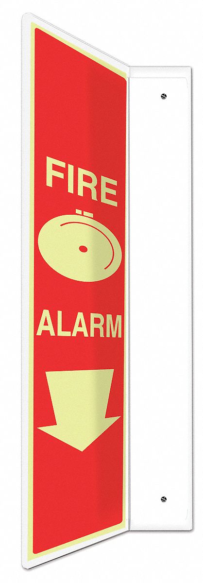Sign,Fire Alarm,24x4 In.