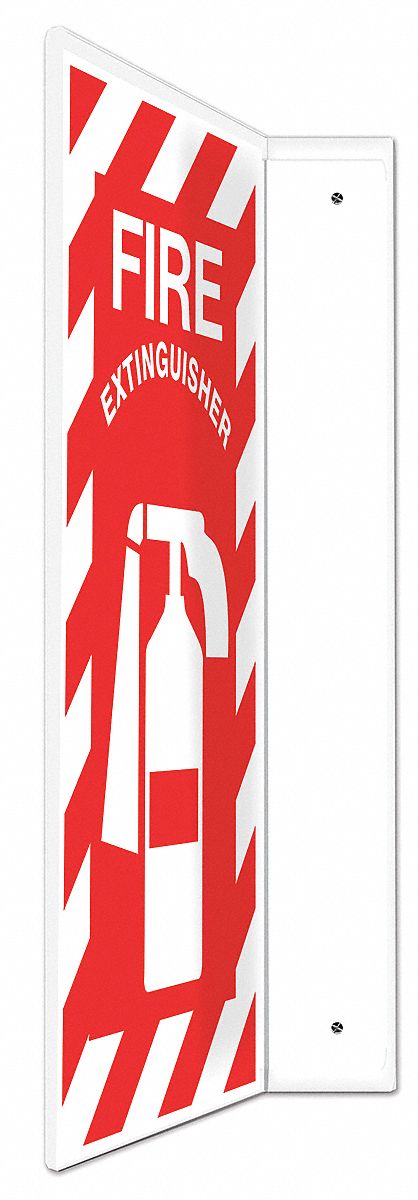 FIRE EQUIPMENT SIGN, NO HEADER, PLASTIC, 24 IN X 12 IN, WITH MOUNTING HOLES, L-SHAPED