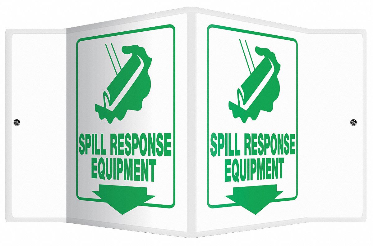 V-SHAPE PROJECTION SIGN, PLASTIC, 8½ IN WIDTH, 6 IN HEIGHT, WHITE, WITH MOUNTING HOLES, V-SHAPED