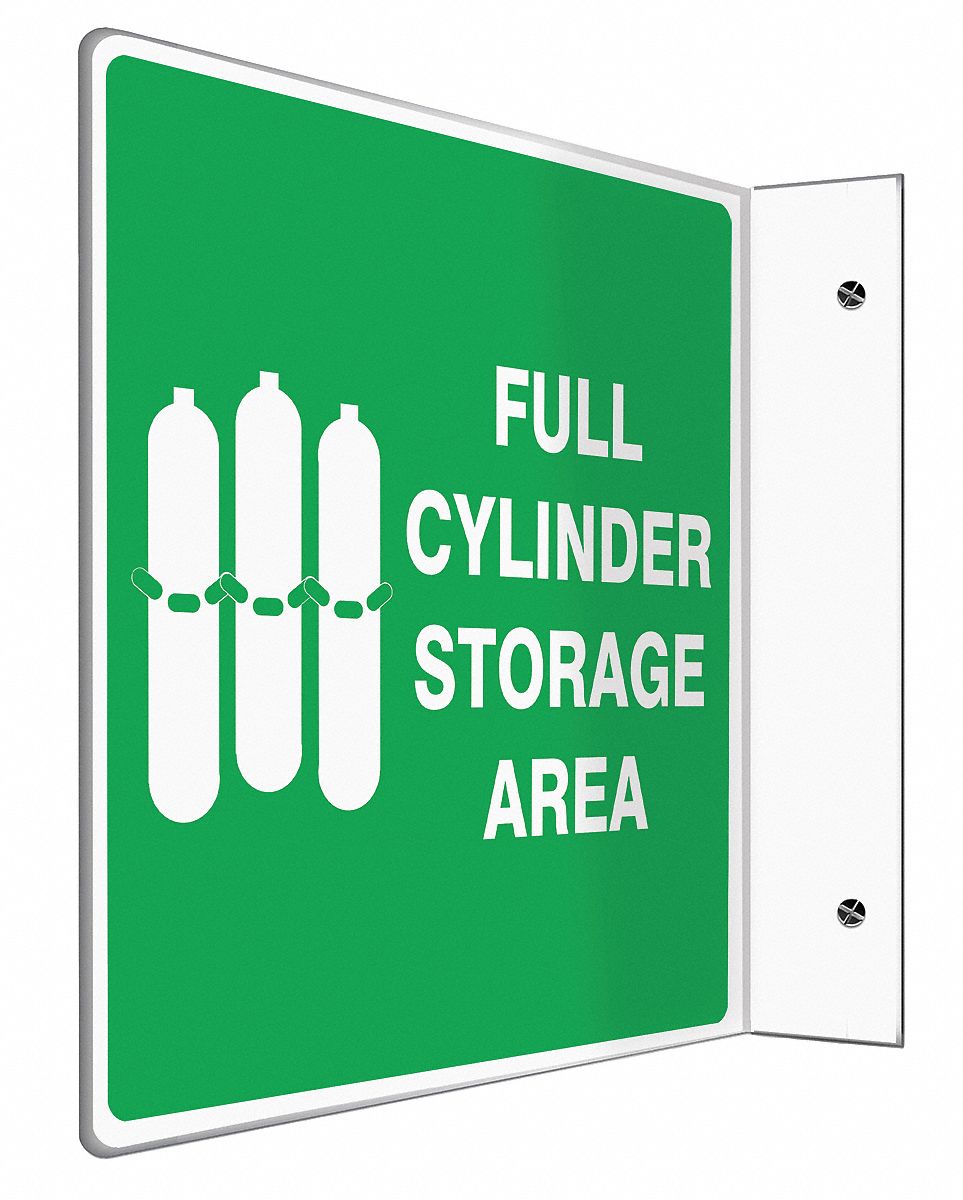 Sign,Full Cylinder Storage Area,8x8 In.