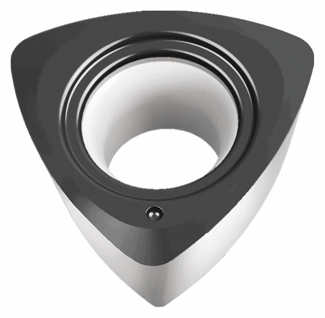 Triangle Milling Insert: 3/8 in Inscribed Circle, 3/64 in Corner Radius, 0.156 in Thick, PVD