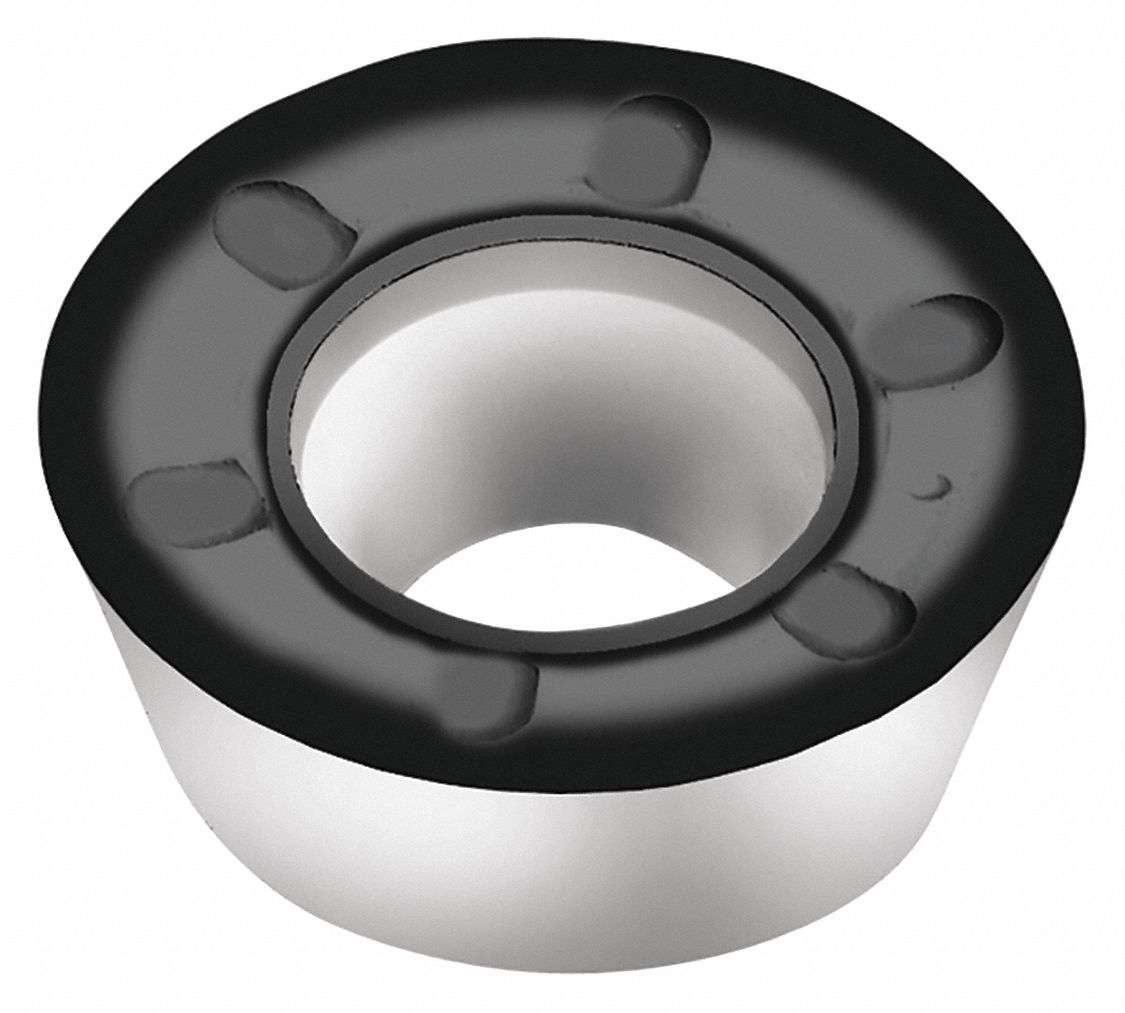 Round Milling Insert: 0.7870 in Inscribed Circle, 10.00mm Corner Radius, 0.236 in Thick, PVD