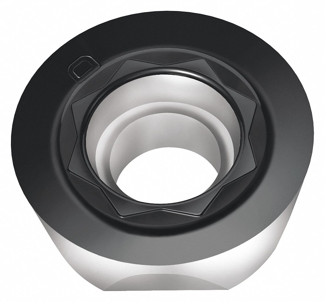 Round Milling Insert: 0.3940 in Inscribed Circle, 5.00mm Corner Radius, 0.15 in Thick