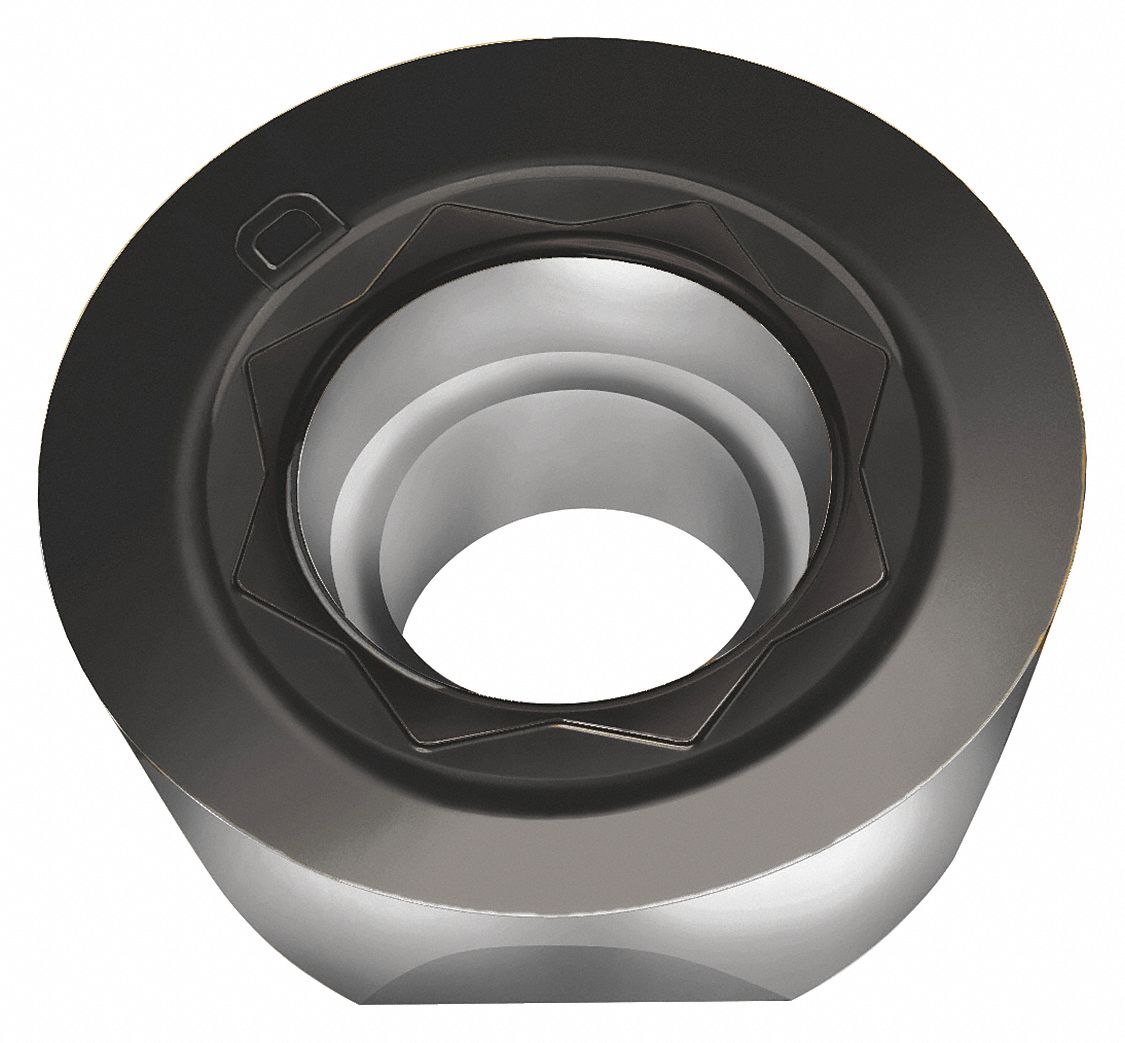 WALTER Round Milling Insert, Inscribed Circle 0.4720 in, Rake Positive