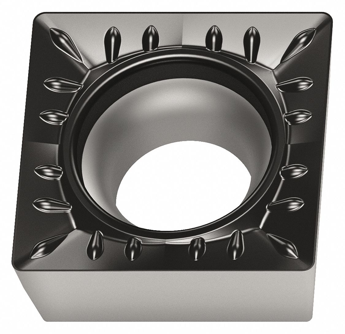 Square Turning Insert: 1/2 in Inscribed Circle, Neutral, 1/32 in Corner Radius, SCMT Insert