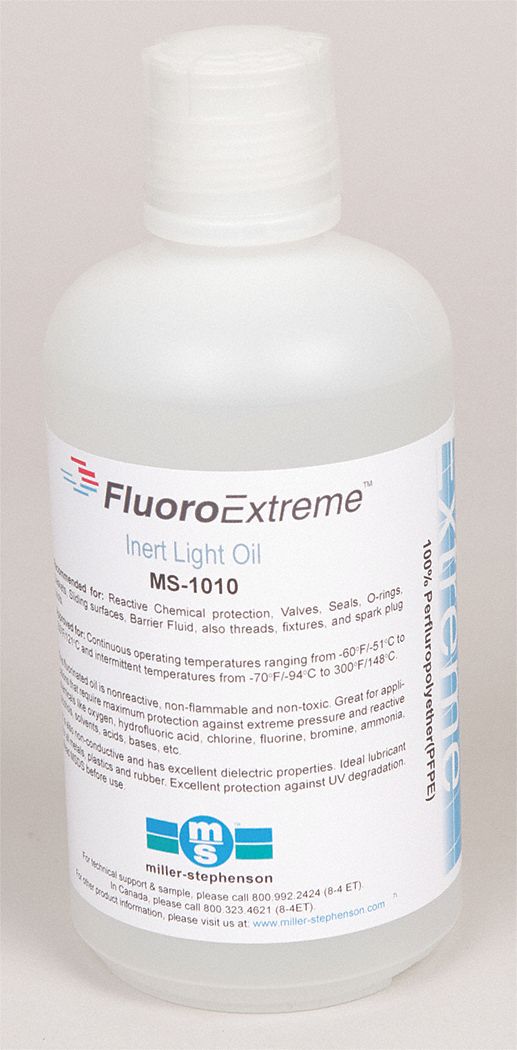 Hydraulic Oil: Synthetic, 16 oz, Bottle, ISO Viscosity Grade 7, SAE Grade 2, FluoroExtreme