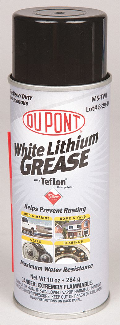 Multipurpose Grease: PTFE, White, 10 oz, NLGI Grade 2, 500°F Max. Op Temp.