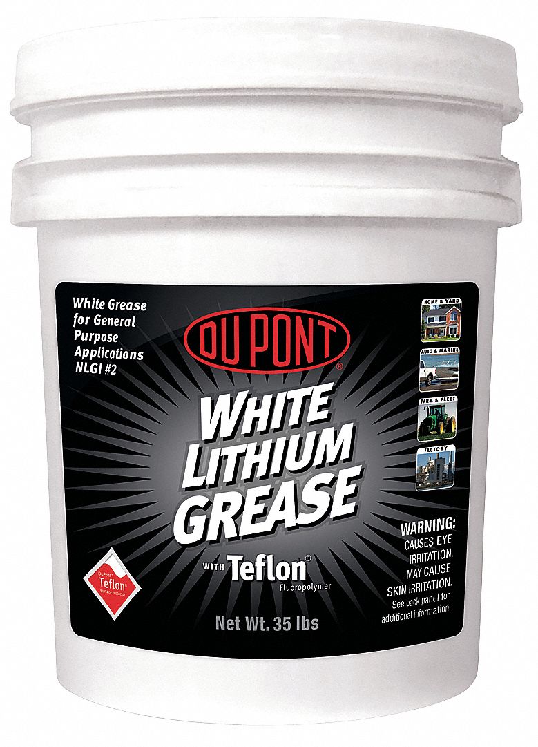 White, PTFE, Multipurpose Grease, 35 lb, 2 NLGI Grade Grainger