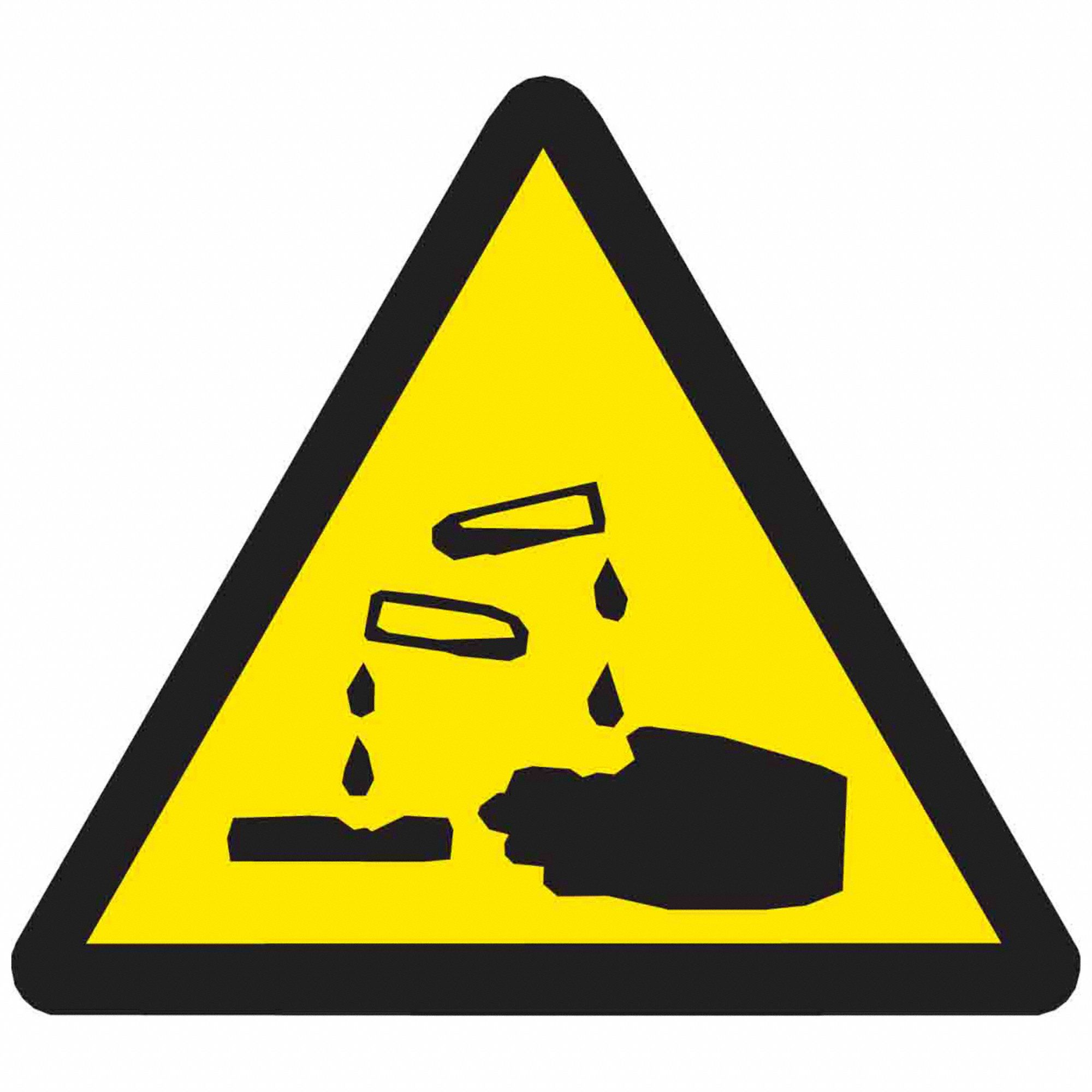 Warning Labels, 1/2inHx1/2inW, Vinyl, PK10