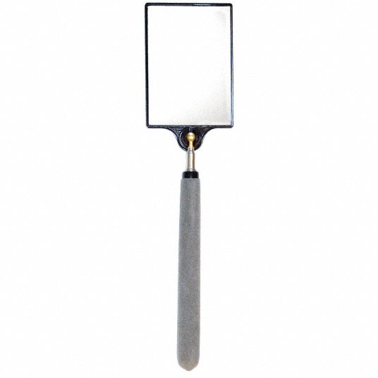 MAGMATE Rectangular Telescoping Inspection Mirror, 21/2 x 31/2 Mirror Size (In.), 71/4 to 37