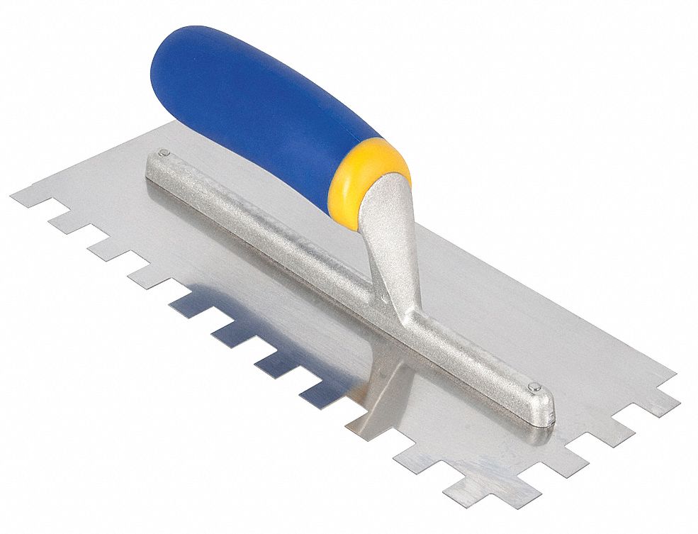 35T140 - Notched Trowel 4-1/2 x 11 In SS Square