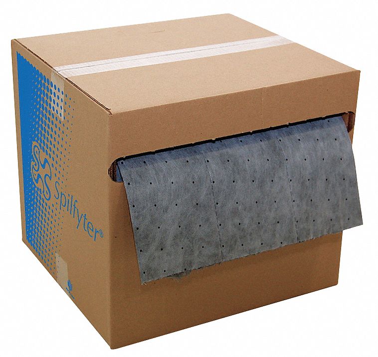 Absorbent Roll, Universal, Gray, 150 ft.L