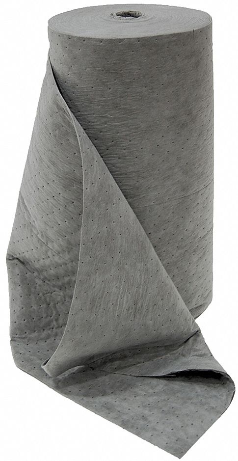 Absorbent Roll, Universal, Gray, 150 ft.L