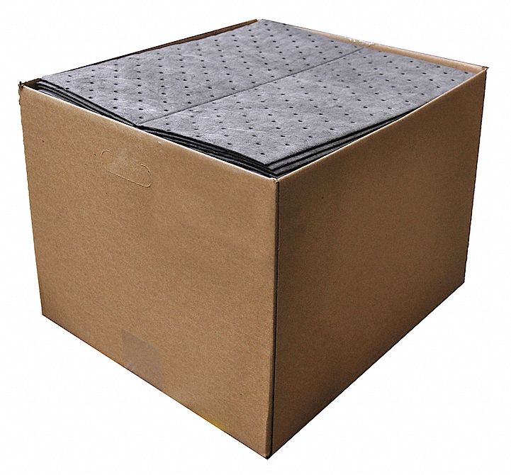 Absorbent Pad, Universal, Gray, PK100