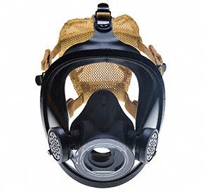 Full Face Respirator: EPDM Rubber, Bayonet, L Mask Size, Polyester, AV-3000