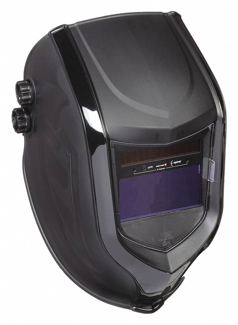 AUTO-DARKENING WELDING HELMET, 2 ARC SENSORS, BLK, W9 TO W13, 3.94 X 1.97 IN, ANALOG