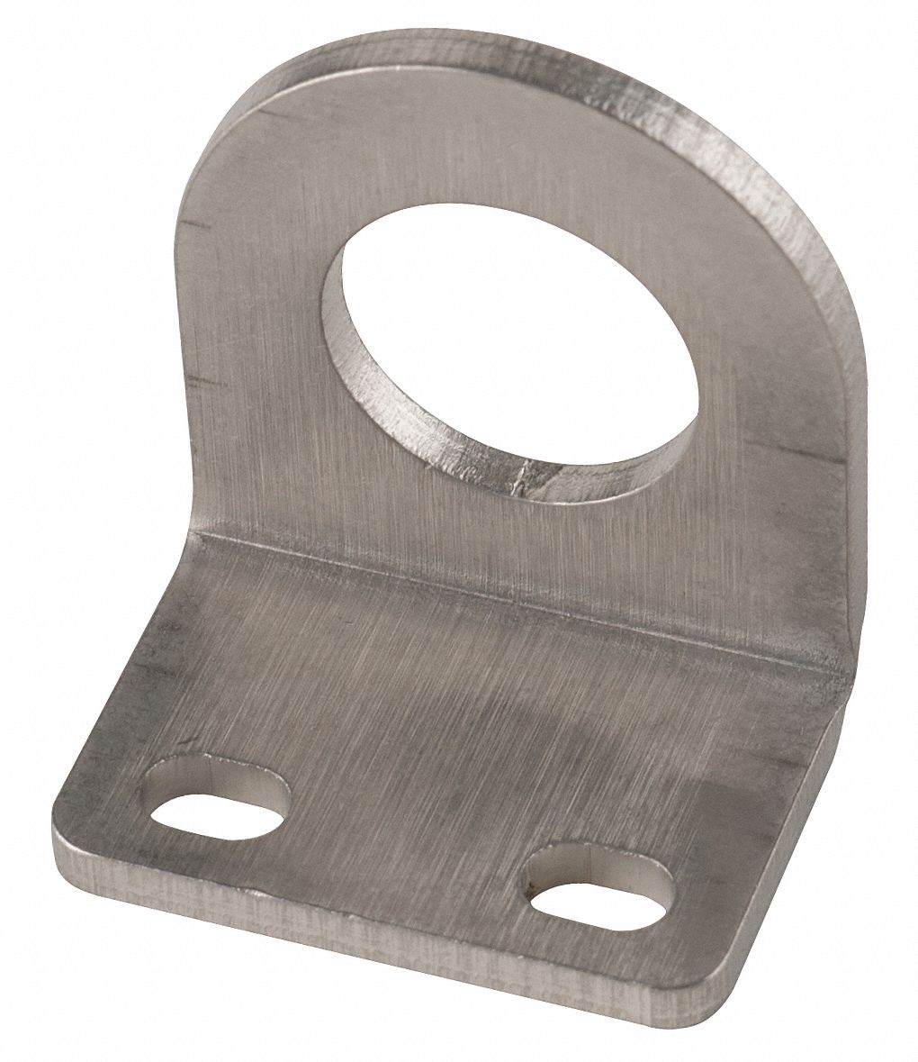 Mounting Bracket, Right Angle, M6, Curved Slot, Stainless Steel, 30mm  Photoelectric Sensors