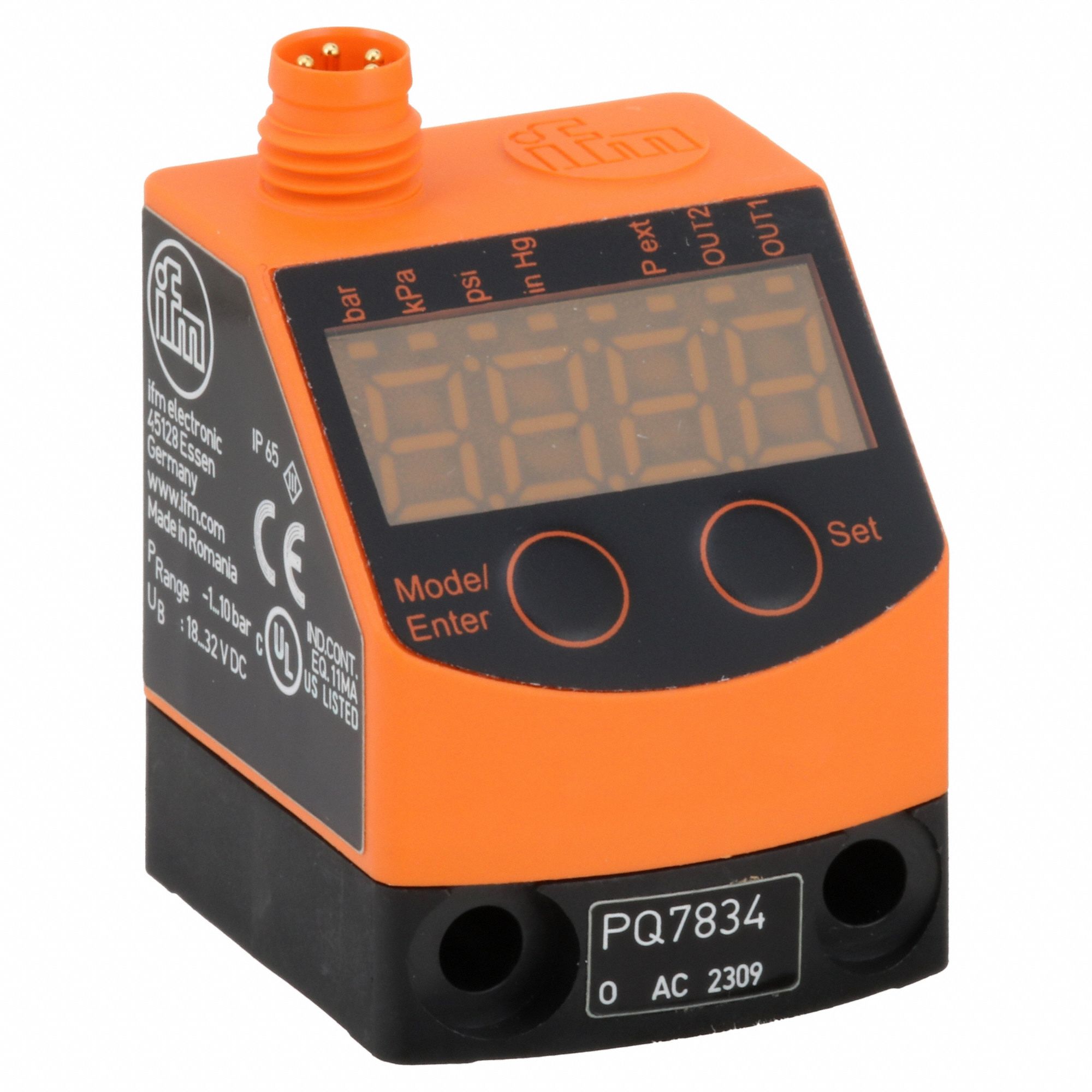 IFM, SPST, 15 psi 145 psi, Digital Pressure Sensor 35T535PQ7834